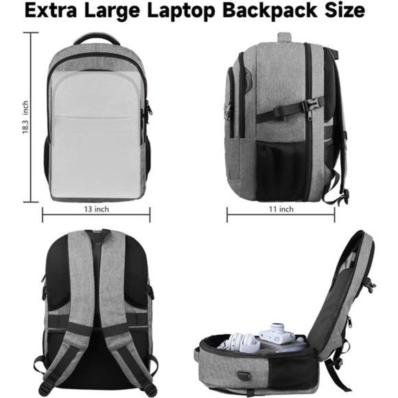 Extra Large Laptop Backpack,Travel Backpack,17 Inch Carry on Backpack,Anti-Theft - Picture 6 of 7